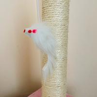 Tiragraffi gatto con topo bianco - NUOVO