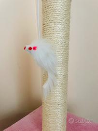 Tiragraffi gatto con topo bianco - NUOVO