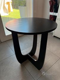 Tavolino nero tondo