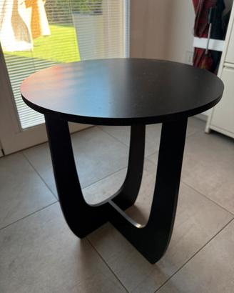 Tavolino nero tondo