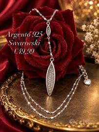 Collana Lariat a Y argento 925 Swarovski Iacopini