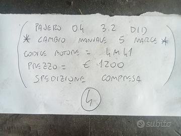 CAMBIO MANUALE 5 MARCE PAJERO 04 3.2 DID