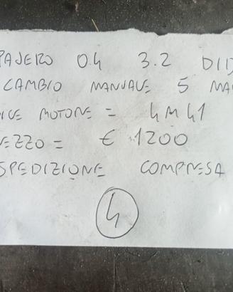 CAMBIO MANUALE 5 MARCE PAJERO 04 3.2 DID
