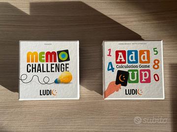 2 Giochi da tavolo Ludic Memo Challenge e Add Up
