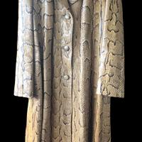 Giacca lunga/cappotto vintage pitone vero