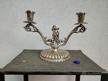 candelabro antico a due luci