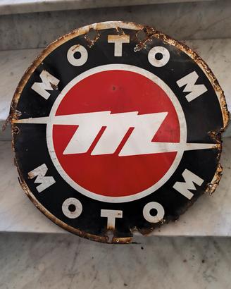 Motom insegna smaltata