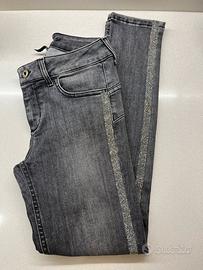 Pantaloni Liu Jo grigi con brillantini donna