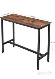 7 Tavoli alto bar pub fiere ingresso legno vasagle