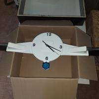 Orologio vespa in legno con vere leve vespa