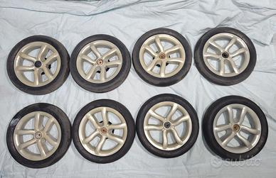 8 ruote passeggino - Diametro 17 cm - Asse 4 mm