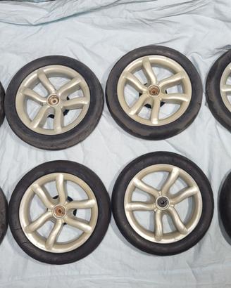 8 ruote passeggino - Diametro 17 cm - Asse 4 mm