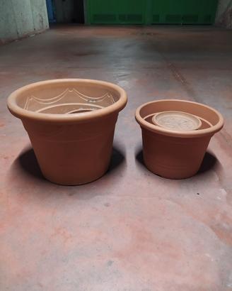 Vasi resina color terracotta