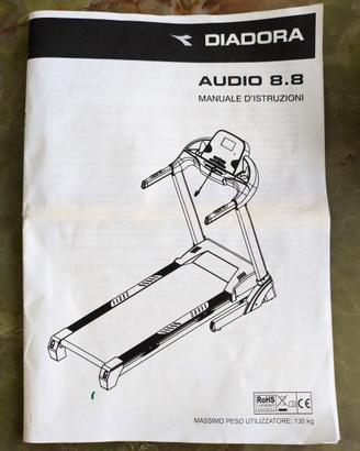 Tapis roulant Diadora modello "AUDIO 8.8"