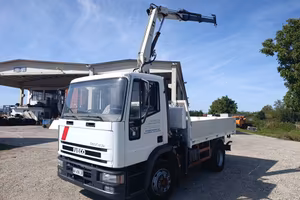 IVECO 120E18 GRU PM 6522+CASSONE FISSO 3,8 MT BALE