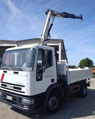 IVECO 120E18 GRU PM 6522+CASSONE FISSO 3,8 MT BALE