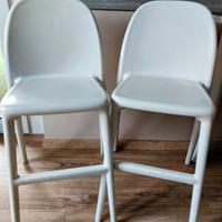 2 Sedie Ikea Urban bambini junior bianche
