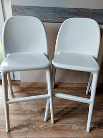2 Sedie Ikea Urban bambini junior bianche
