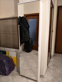 Scarpiera bianca con specchio 