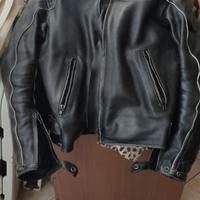 Giubbotto moto in pelle