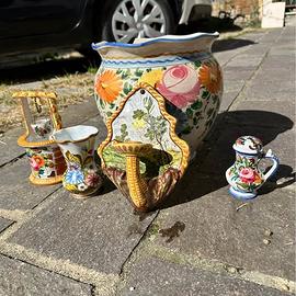 Lotto 5 ceramiche artistiche di Castelli dipinte a