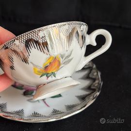 Tazzina da caffè Bavaria con rosa gialla