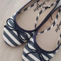 Scarpe ballerine donna marinara blu/bianche Nuove