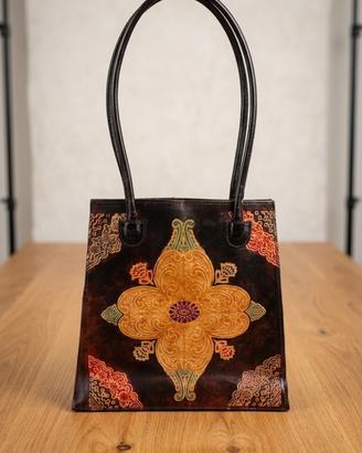 borsa artigianale di vero cuoio