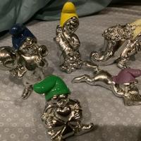Gnomi folletti Portafortuna Resina Argento Smalti