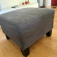 Pouf grigio/rosso 58x58x40