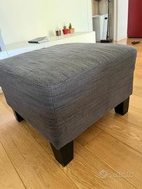 Pouf grigio/rosso 58x58x40