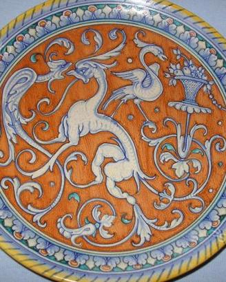 Piatto maiolica " Grazia - Deruta "