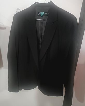 Tailleur nero giacca e pantaloni Zara
