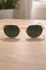 Occhiali da sole Ray-Ban RB3565 Jack nuovi Oro