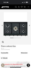 Piano cottura GAS  SMEG 90cm 5 fuochi