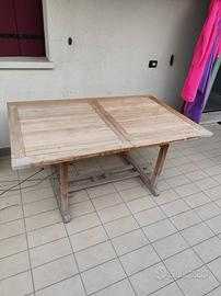 tavolo allungabile + 6 sedie da giardino