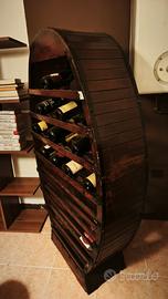 Botte in legno portabottiglie 