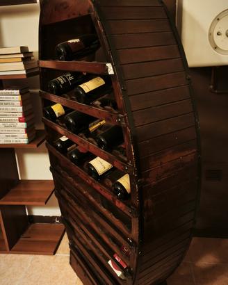 Botte portabottiglie in legno 