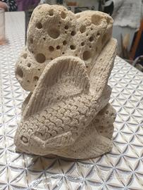 scultura in in spugna o corallo 