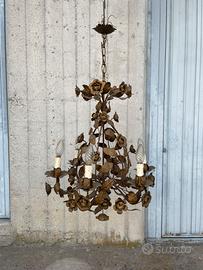 Lampadario vintage a foglie