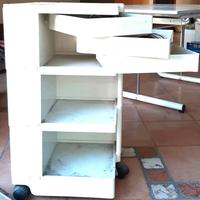 carrello Boby architetto vintage di design bianco.