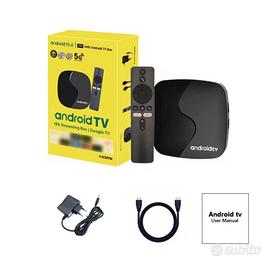 SMART TV BOX 10K ANDROID 15 WIFI 5G CON 8GB DI RAM