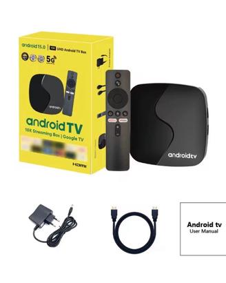 SMART TV BOX 10K ANDROID 15 WIFI 5G CON 8GB DI RAM