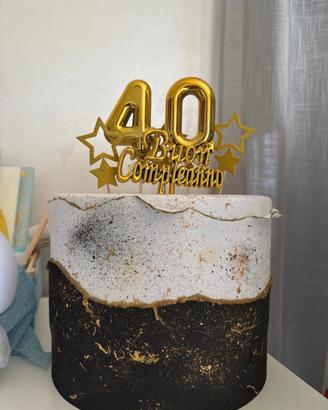Torta finta nero oro (40 anni)