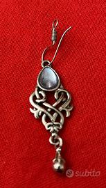 Orecchini argen pendente sterling uno solo vintage