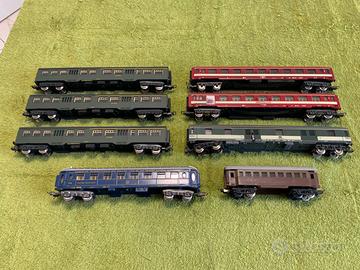 LIMA scala H0 (1/87) lotto 8 vagoni passeggeri