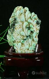 Scultura cinese in giada giadeite naturale grado A