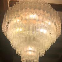 Lampadario in vetro di Murano stile tronchi Venini