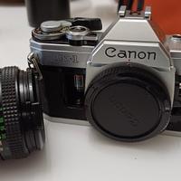 Canon AE-1 Program SLR Film Camera Silver Body 
