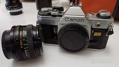 Canon AE-1 Program SLR Film Camera Silver Body 